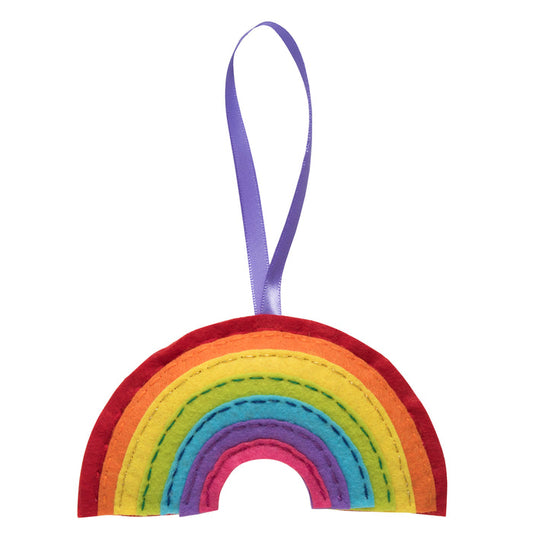 Trimits Felt Decoration Kit Rainbow, 2x6x13cm, Includes Pre-Cut Felt, Stuffing, Beads, Thread, and Instructions