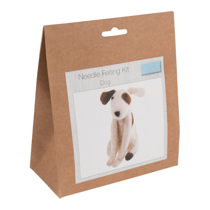 Trimits Needle Felting Kit Dog, 9x11.5cm, Includes Wool, Needle, Polystyrene Shapes, Instructions
