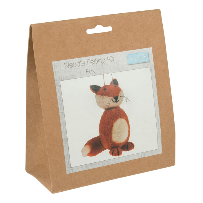 Trimits Needle Felting Kit Fox, 9x11.5cm, Includes Wool, Needle, Polystyrene Shapes, Instructions