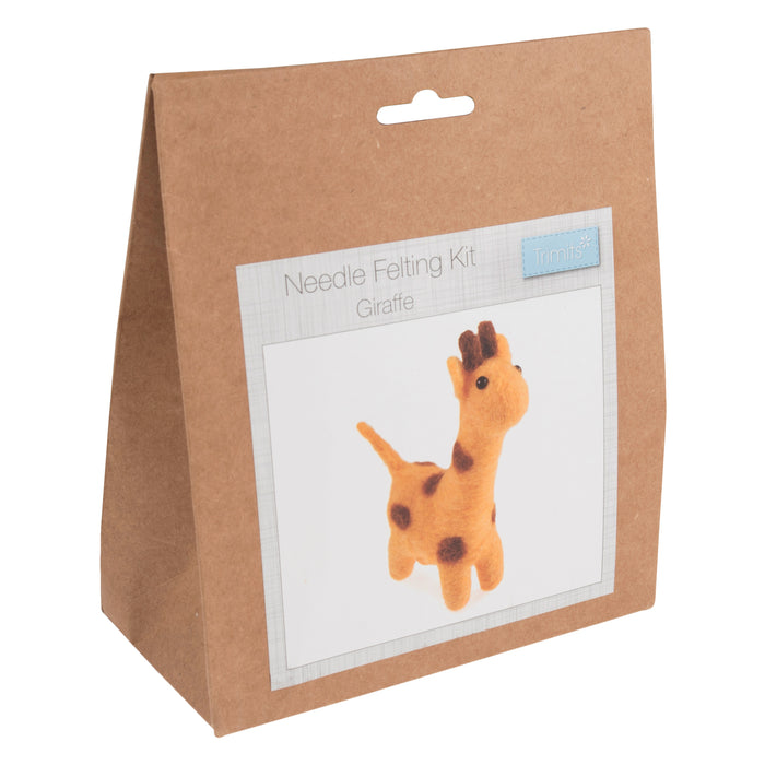 Trimits Needle Felting Kit Giraffe, 9x11.5cm, Includes Wool, Needle, Polystyrene Shapes, Instructions