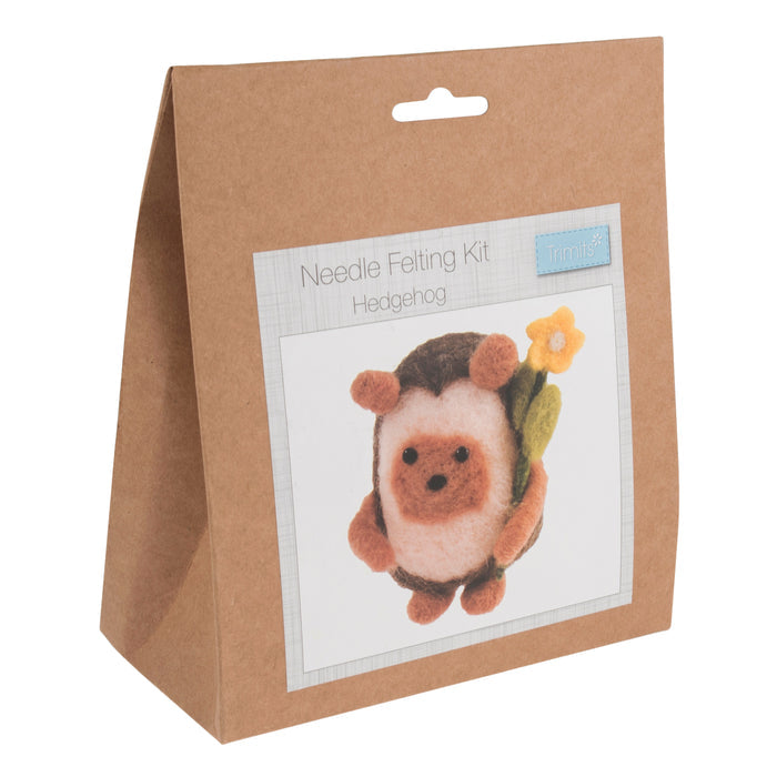 Trimits Needle Felting Kit Hedgehog, 9x11.5cm, Includes Wool, Needle, Polystyrene Shapes, Instructions