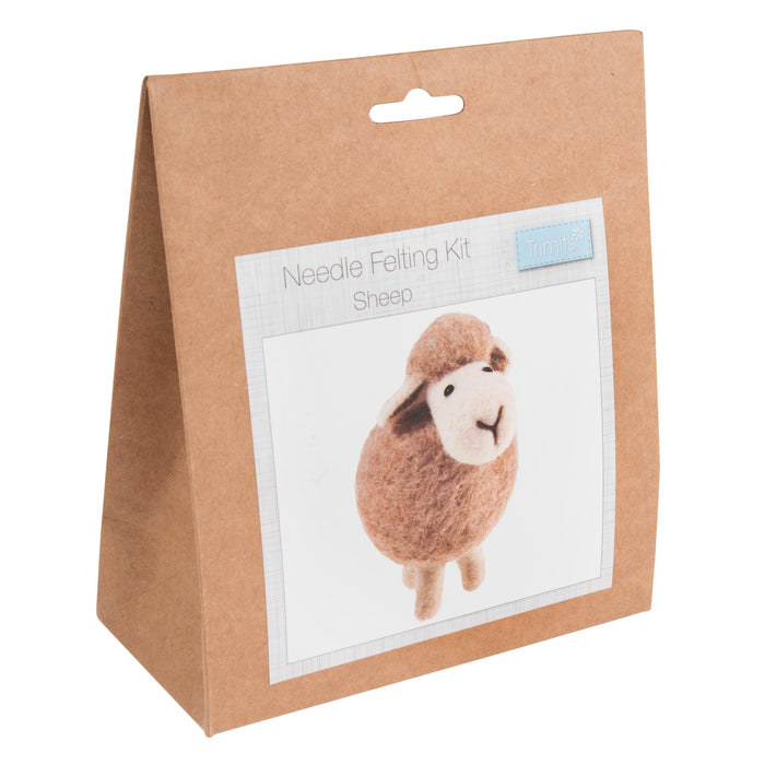 Trimits Needle Felting Kit Sheep, 9x11.5cm, Includes Wool, Needle, Polystyrene Shapes, Instructions