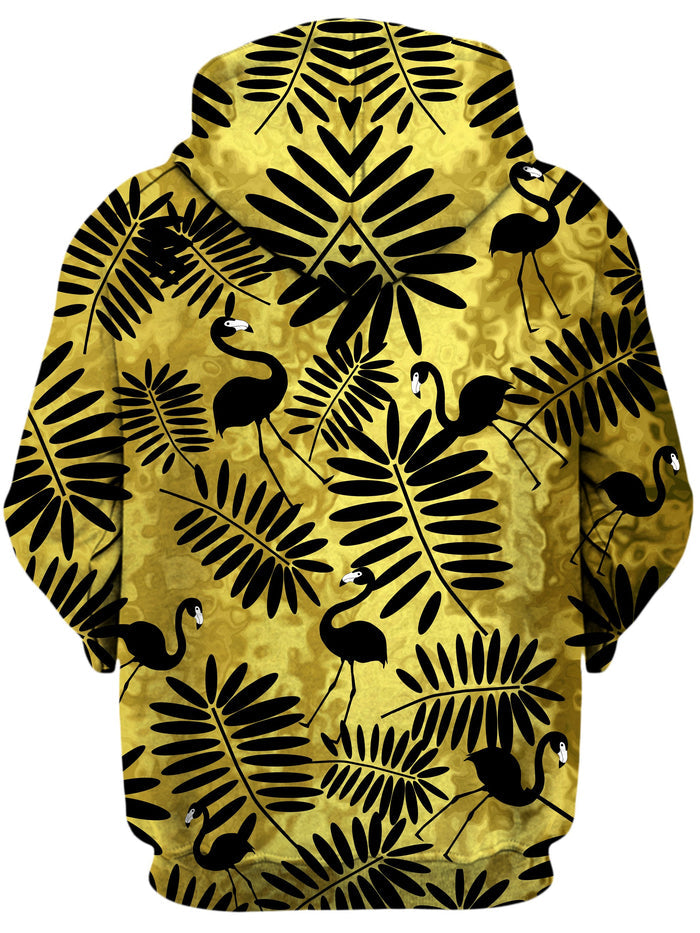 Tropical Black Flamingos Unisex Zip-Up Hoodie Sartoris Art Epic Hoodie