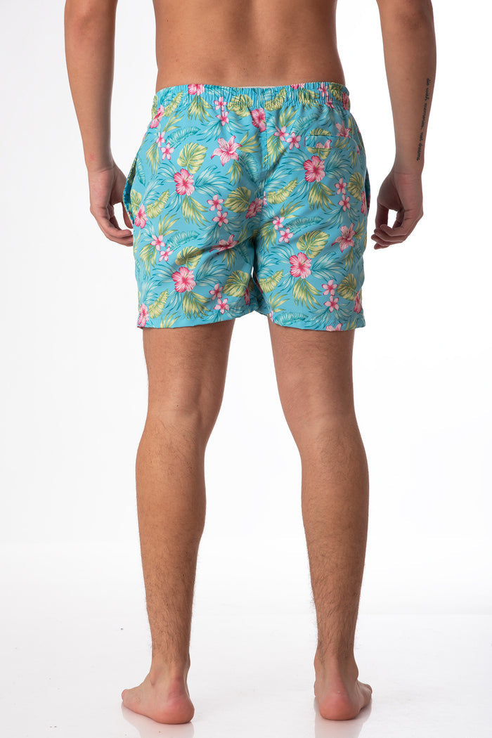 Tropical Floral Print Swim Short