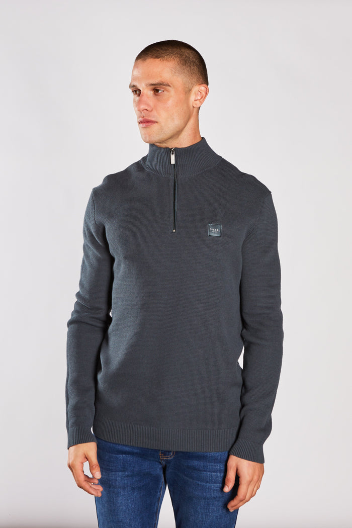 Twain Half Zip Petrol Blue