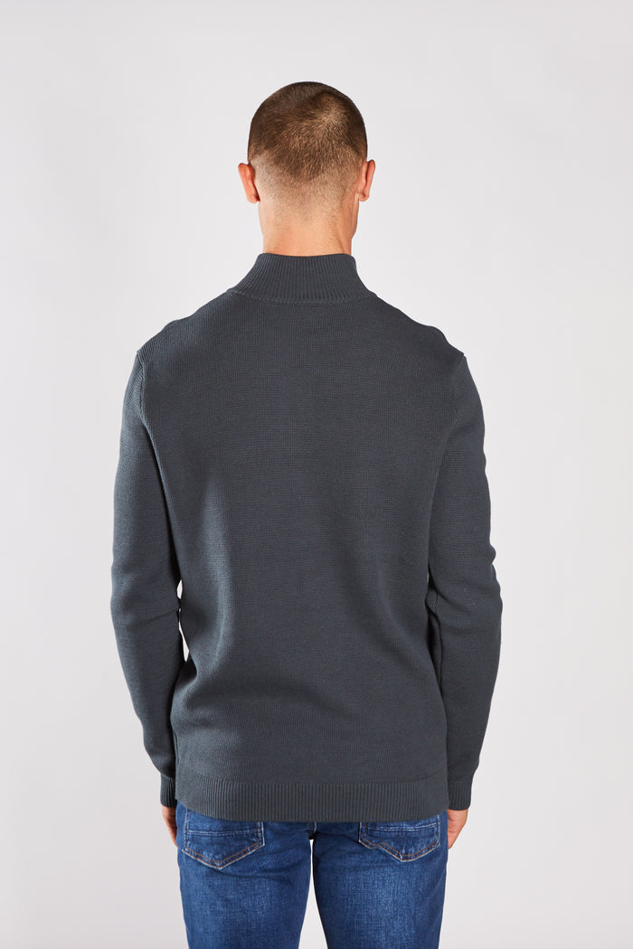 Twain Half Zip Petrol Blue