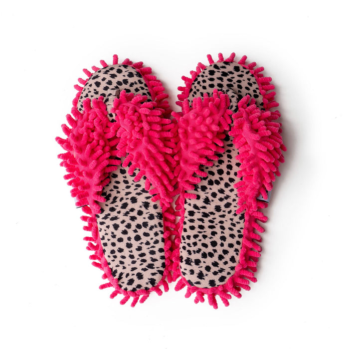 Two Left Feet, Aunt Deloris House Slippers - Hot Pink
