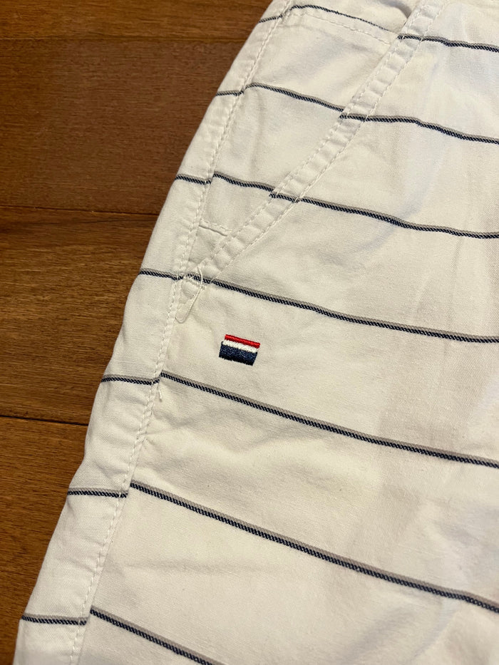 U.S. Polo Assn. Pinstripe Chino Shorts – White / Navy (Pre-owned)