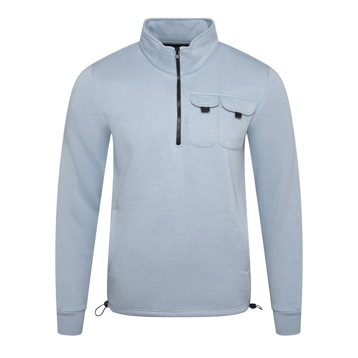 Utility Half-Zip Sweatshirt with Chest Pockets