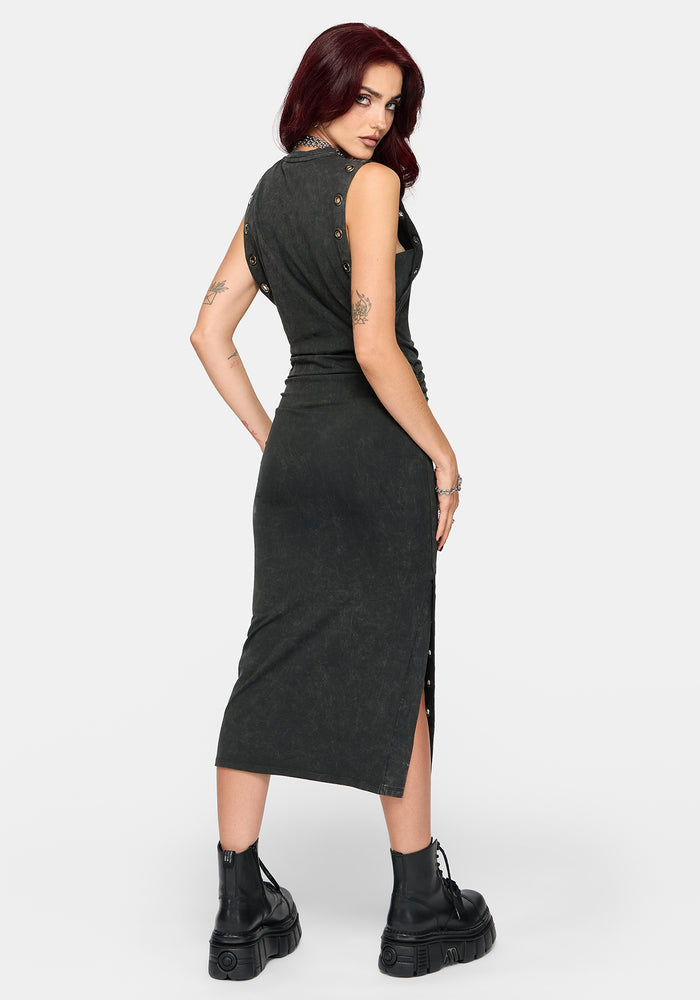 Vale Sleeveless Eyelet Midi Dress