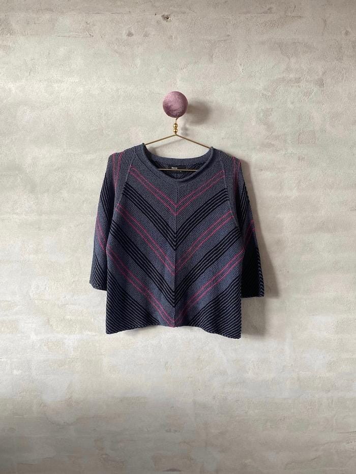 Vivi bluse af Hanne Falkenberg, No 21 strikkekit - KLAR | Grafit (403), Black (406), Pink (428)