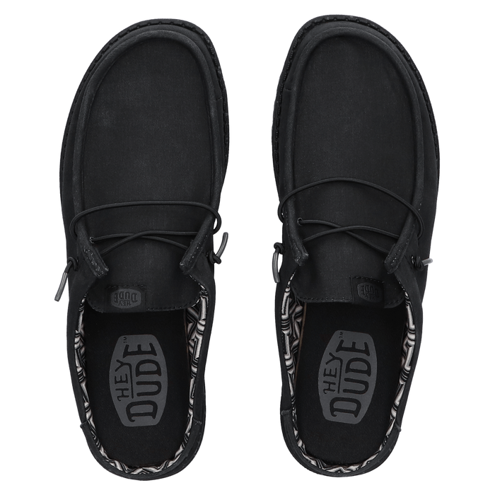 Wally Slip Canvas Heren Instappers Black/Black
