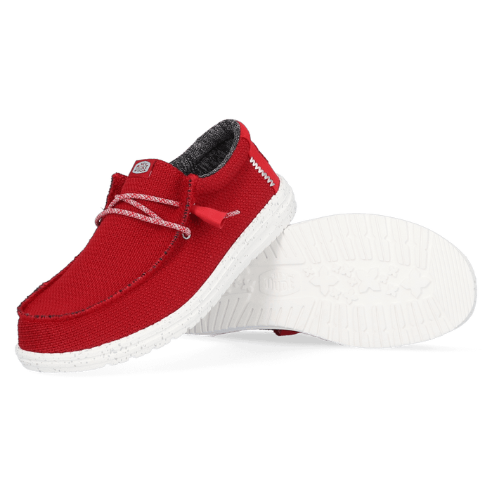 Wally Sport Mesh Heren Instappers Dark Red