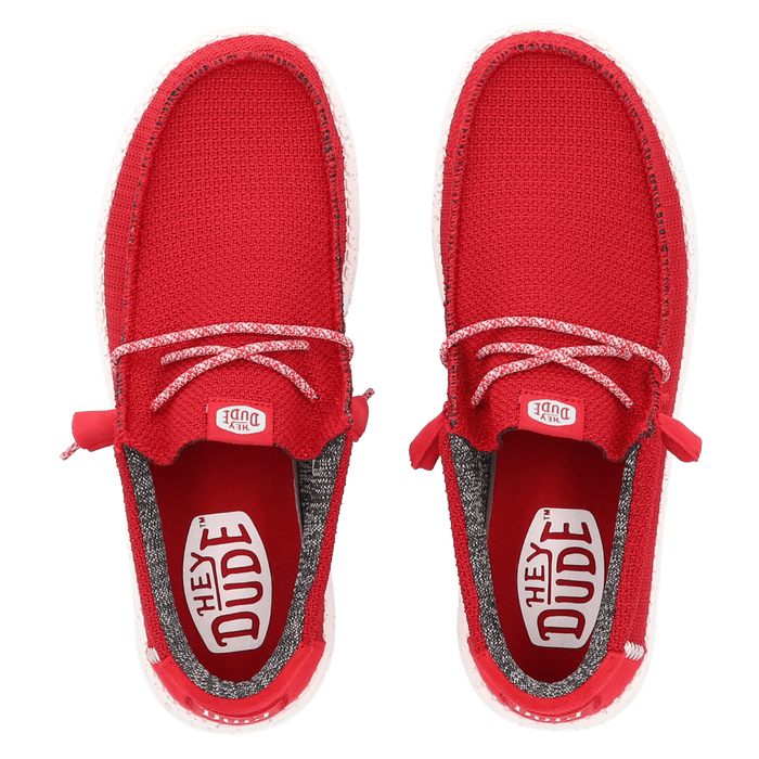 Wally Sport Mesh Heren Instappers Dark Red