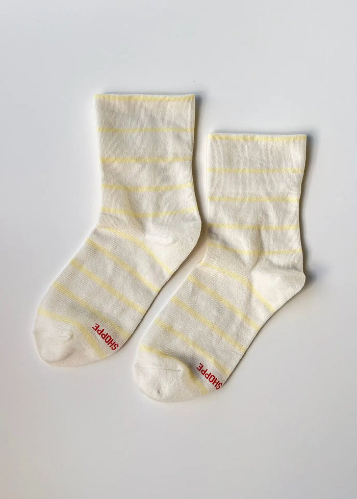 Wally Stripe Socks - Lemon