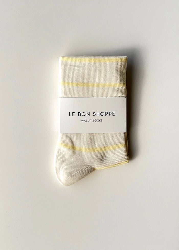 Wally Stripe Socks - Lemon