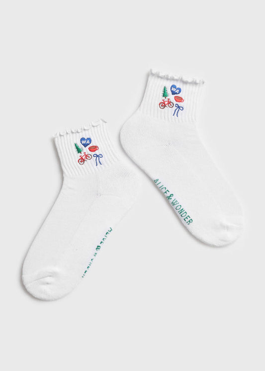 Washington Icons Ruffle Sock