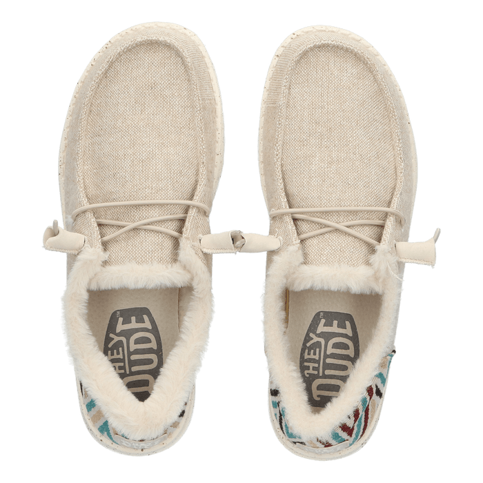 Wendy Funk Wool Dames Instappers Beige
