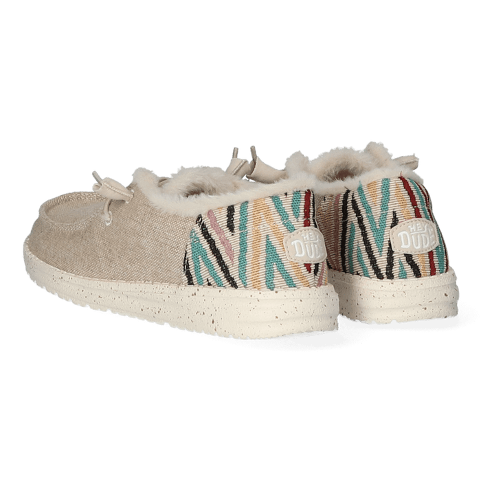 Wendy Funk Wool Dames Instappers Beige