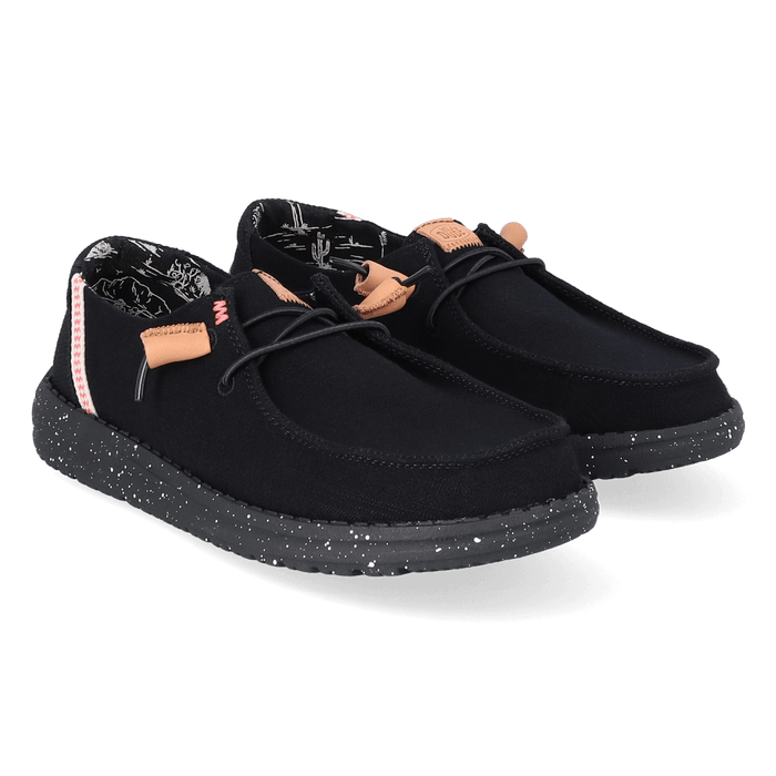Wendy Washed Canvas Dames Instapper Black