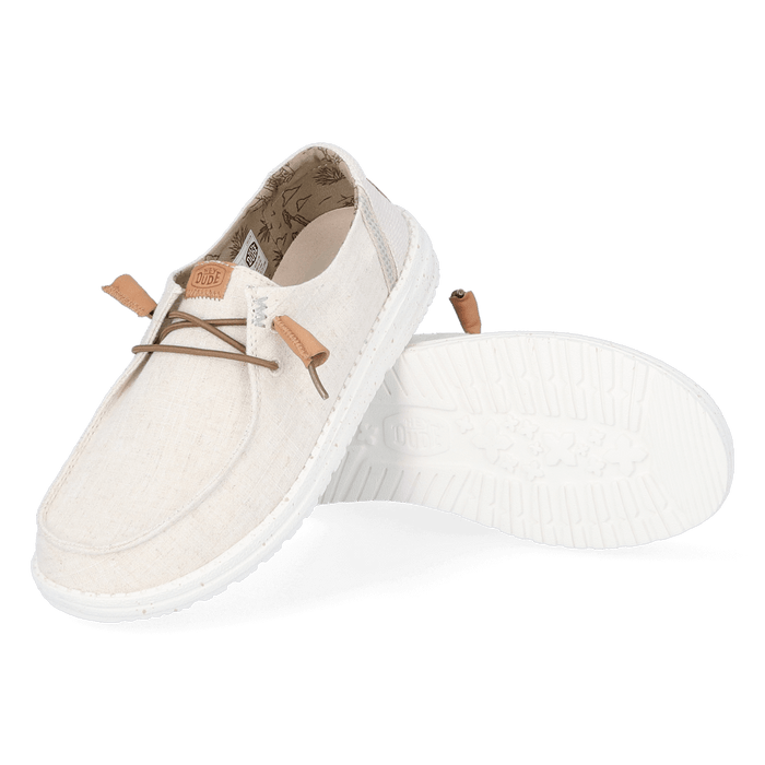 Wendy Washed Canvas Dames Instapper Cream