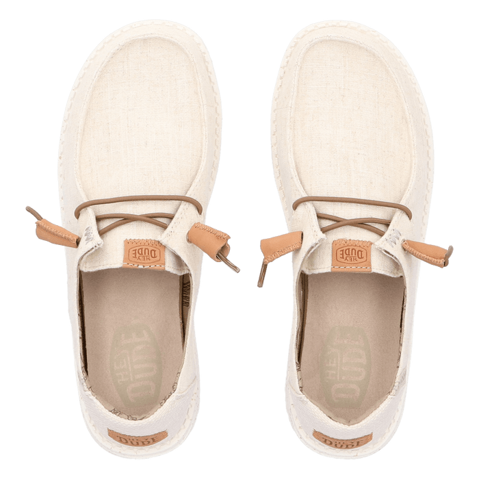 Wendy Washed Canvas Dames Instapper Cream