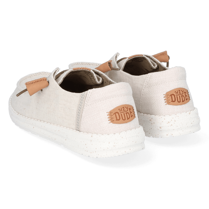 Wendy Washed Canvas Dames Instapper Cream