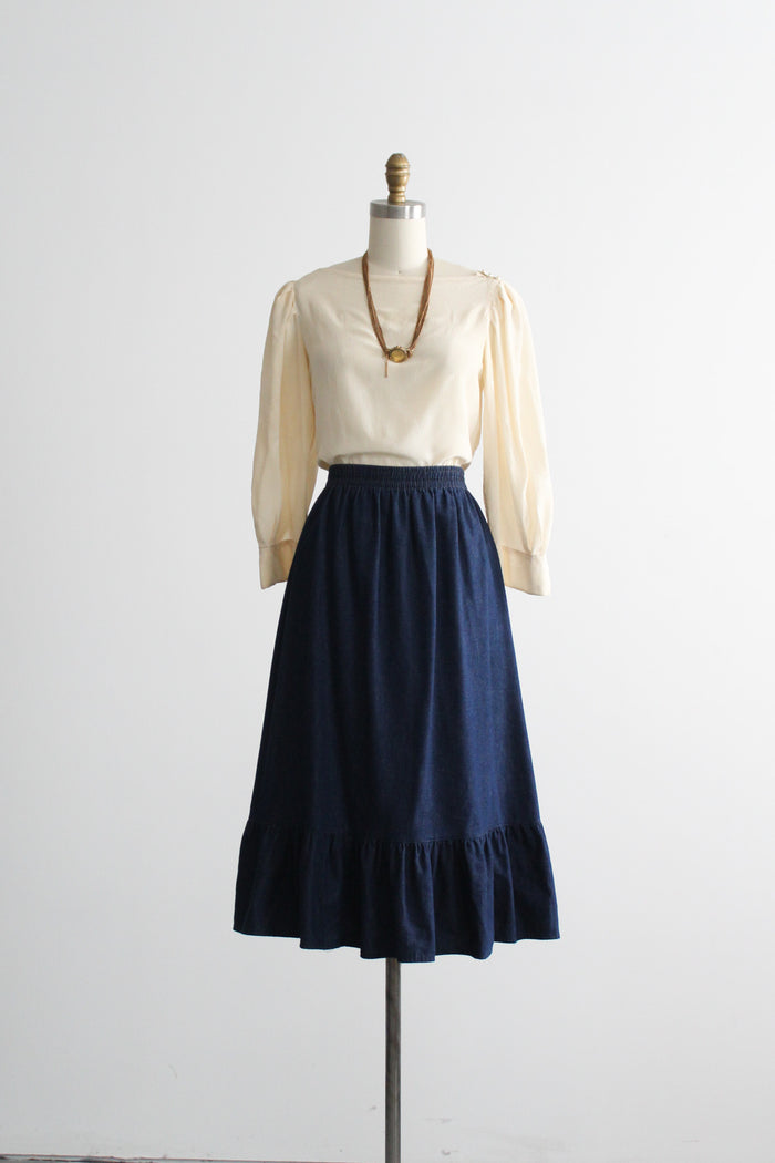 wheat embossed silk blouse