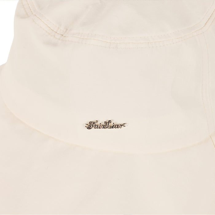 Wide-brimmed Bonnet Hat (Cream)