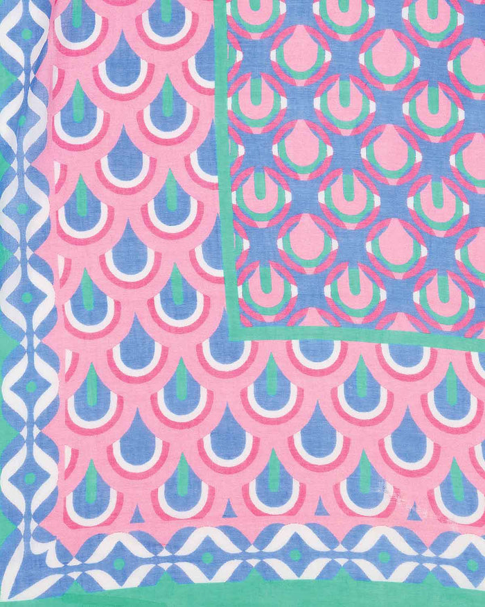 Willow Patterned Pure Cotton Scarf - Image 3 - The Classic Boutique