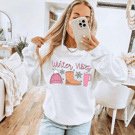 Winter Vibes Fleece Crew - Intimate Whispers
