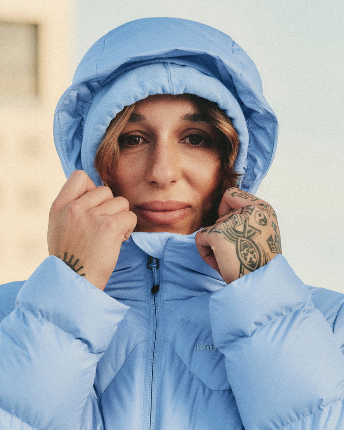 Women's Epiq Hooded Down Jacket -  Tech Blue