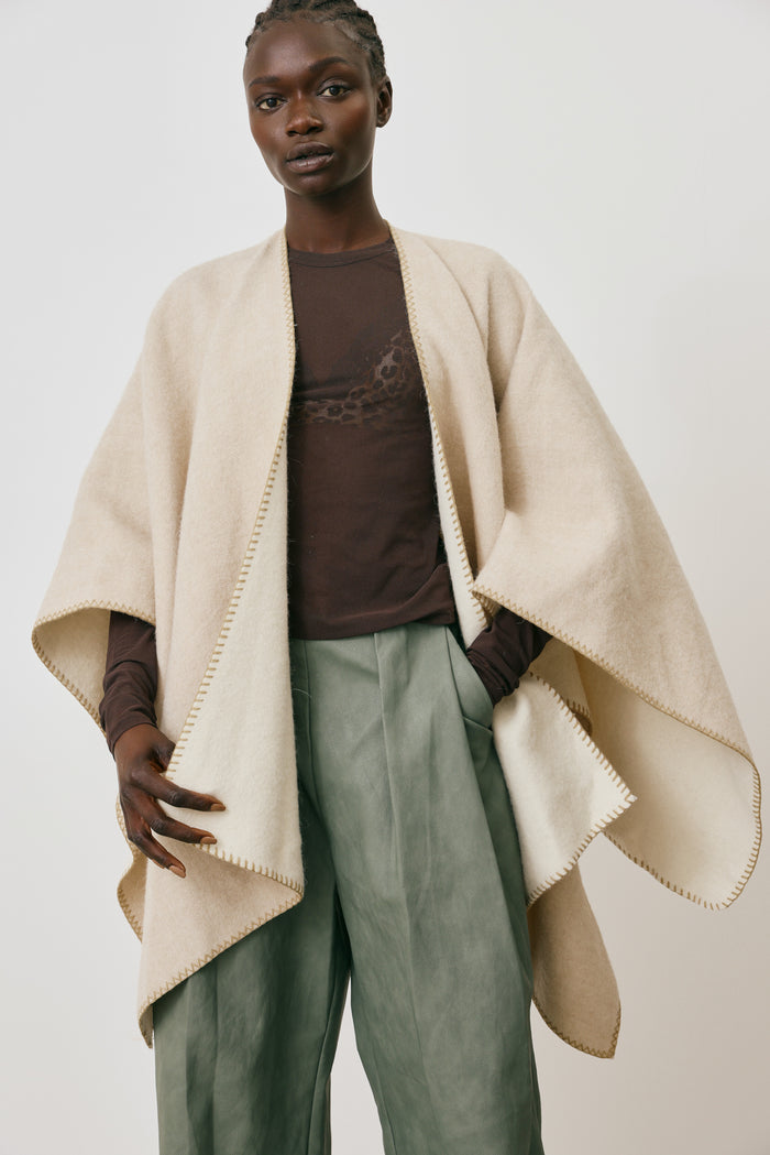 wool Fringe Cape
