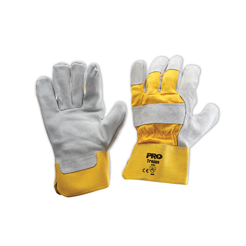 Yellow/Grey Leather Gloves Have To Buy In Lots of 12