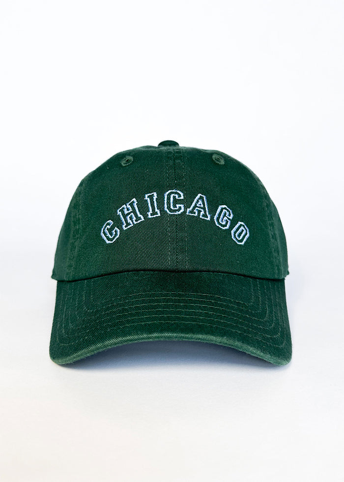 Youth Chicago Arch Dad Hat - Green & Blue