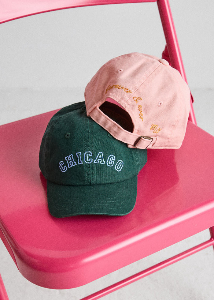Youth Chicago Arch Dad Hat - Pink & Orange